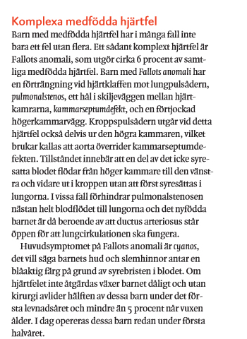 text hjärtefel