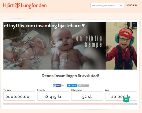 hjärtebarninsamling